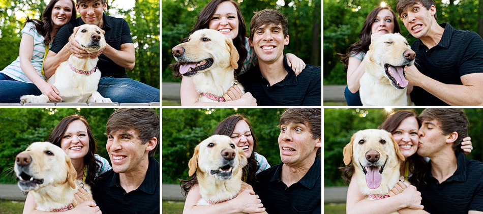 memphis wedding photographer, amydale photography, engagement session with a dog