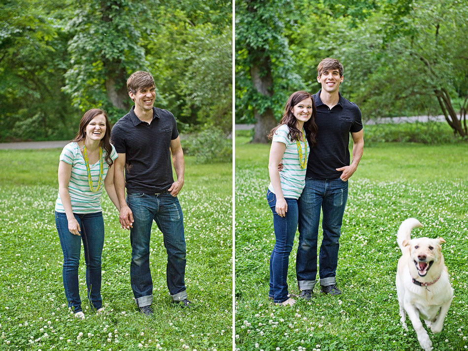 memphis wedding photographer, amydale photography, engagement session with a dog